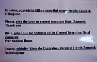 tabliczka w hotelu :-)