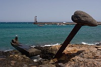 Pomnik przy Playa de las Cucharas